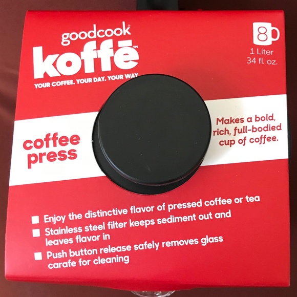 GoodCook Koffe Coffee Press 1 liter/34 fl oz NWT - Picture 5 of 11